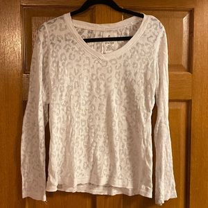 All white patterned lightweight shirt!